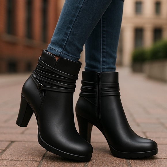 Women’s White Mountain Faux Suede Bootie - 9W - BLACK - NEW in Box - Picture 1 of 11